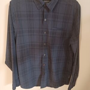 Kenneth Cole Men's Blue Plaid Shirt
